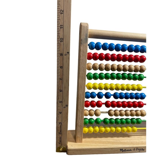 Melissa and Doug Abacus Classic Wooden Educational Counting Toy with 100 Beads - Picture 8 of 10